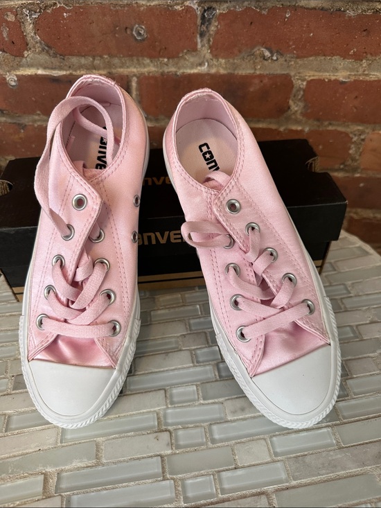 Converse Shoes - Converse Women’s Light Pink Low Top Canvas Sneakers